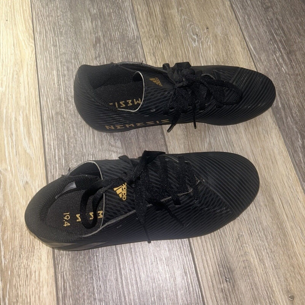 Adidas Nemeziz 19.4 FxG Boys Kids Soccer Cleats US Size 4.5 Black Gold EG3175 - Picture 2 of 8